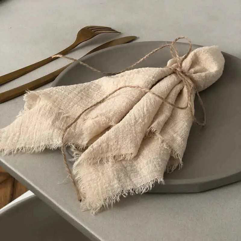 Servilletas de algodón beige 10 pz