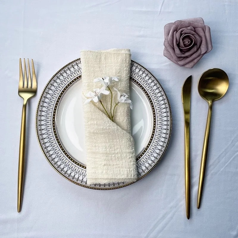 Servilletas de algodón beige 10 pz