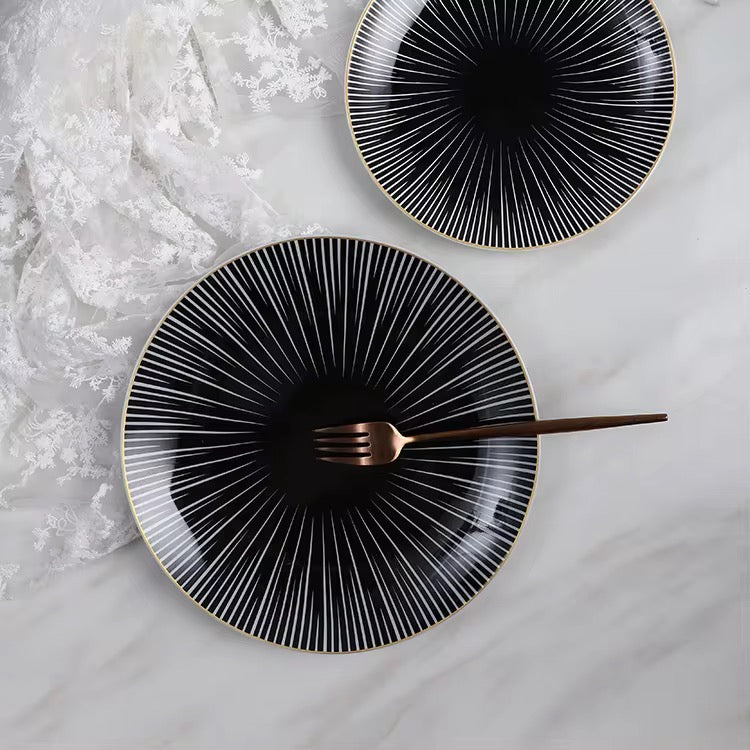 Vajilla Negra Ambrosia Mayoreo 10 sets