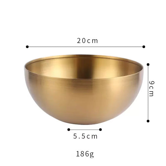 Bowl tazón  acero inoxidable dorado