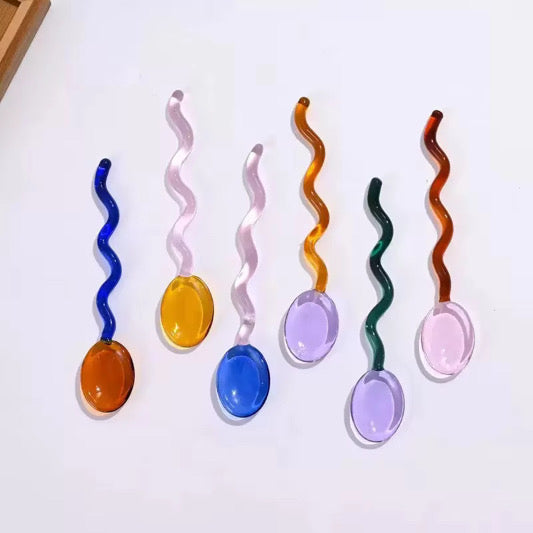 Set cucharas decorativas de cristal