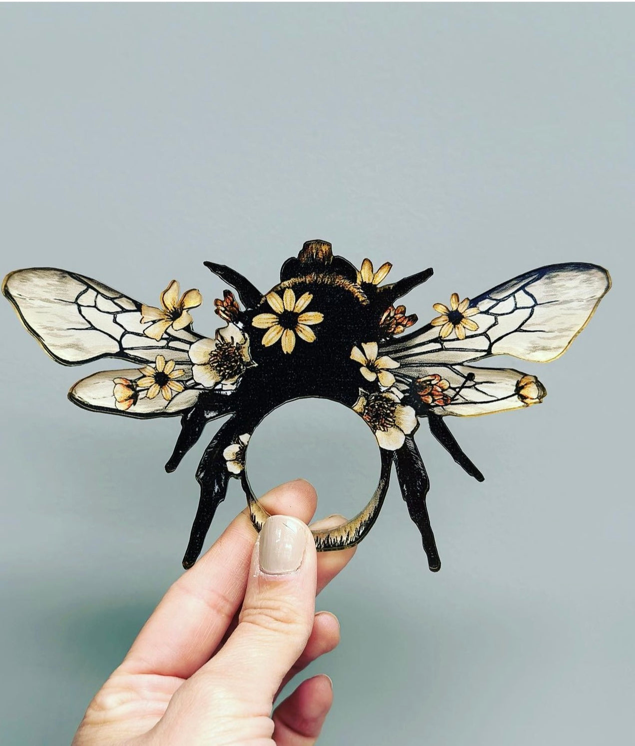 Set Servilleteros acrílico abeja 6pz