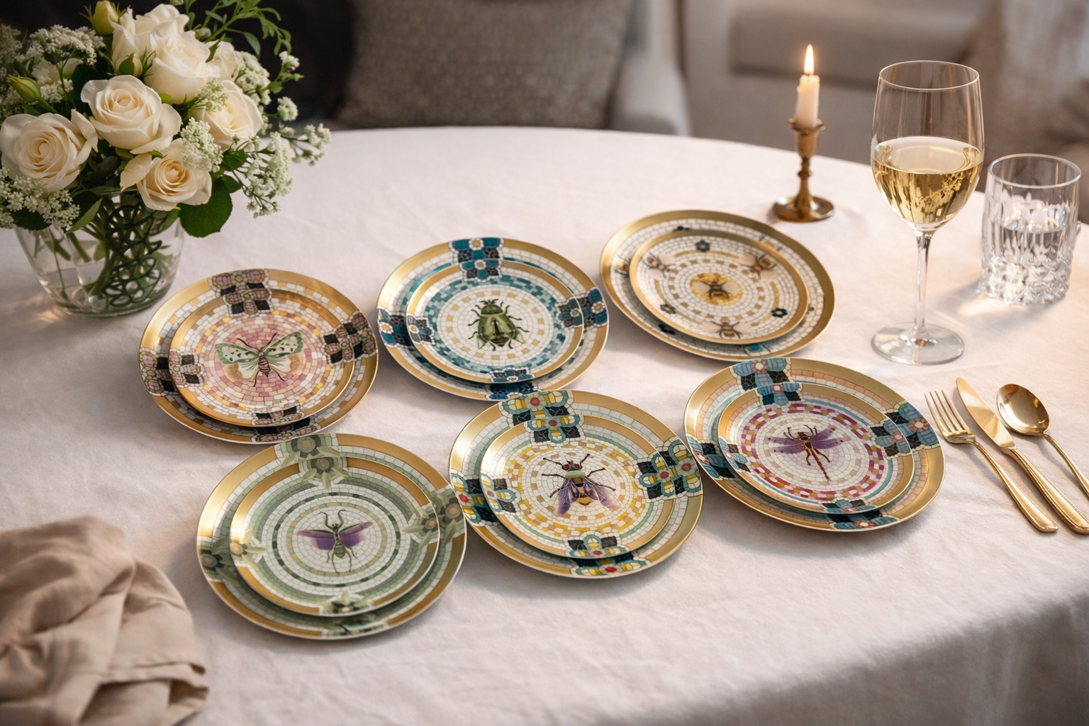 Vajilla cerámica bichos