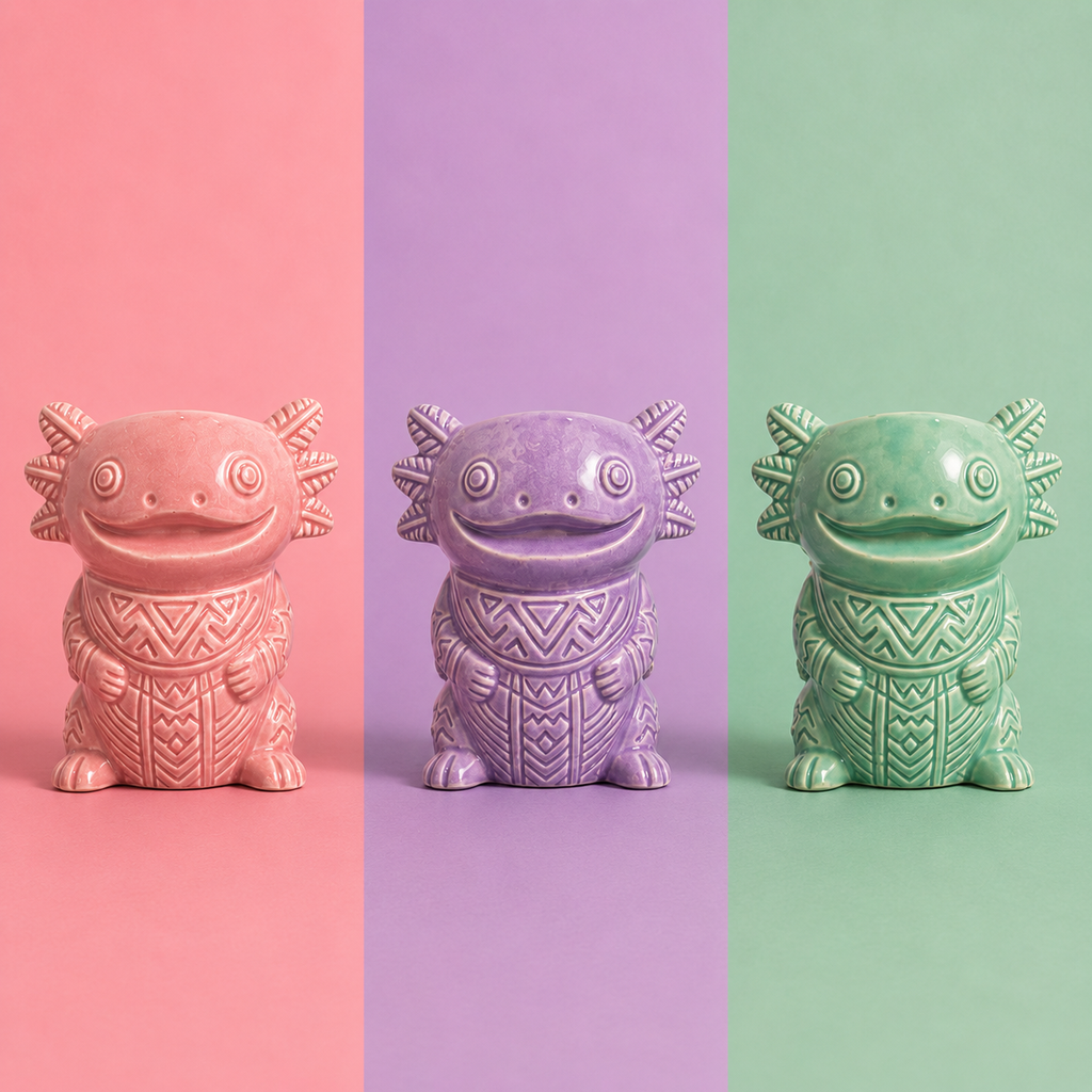 Set de 2 Vaso| Tiki coctelería ajolote