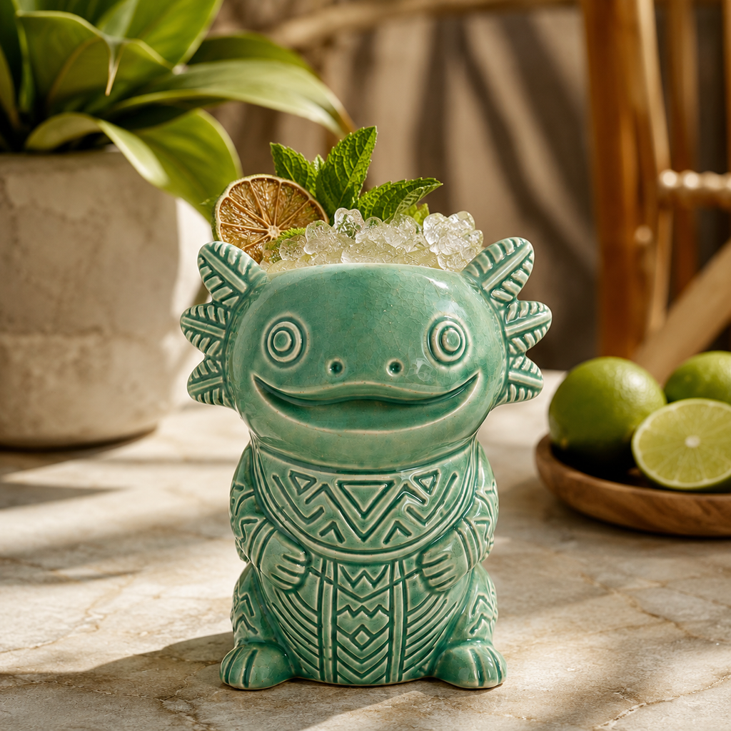 Set de 2 Vaso| Tiki coctelería ajolote