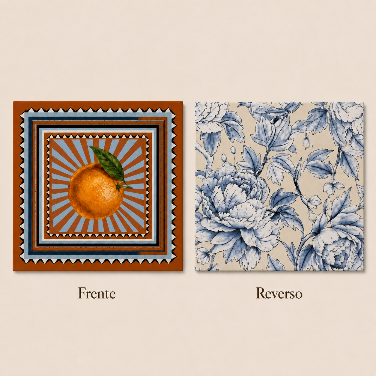 Mantel Individual frutas Reversible de Piel Sintética  6 piezas| Decoración de Mesa ñ