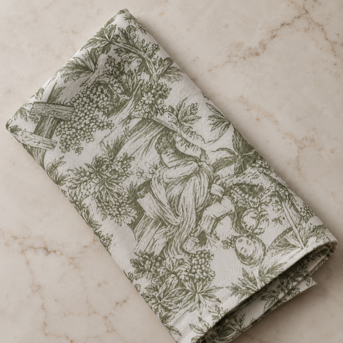 Servilletas de Tela Estampadas Toile de Jouy – Set de 6
