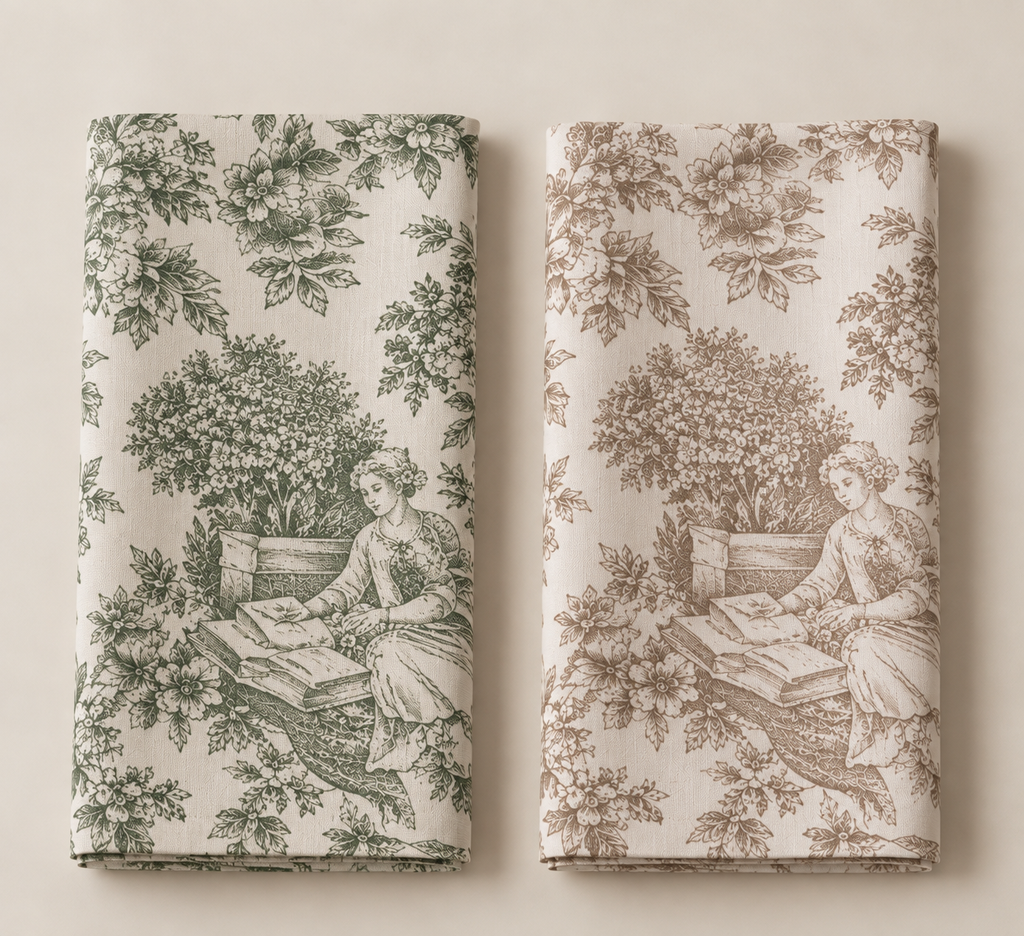 Servilletas de Tela Estampadas Toile de Jouy – Set de 6