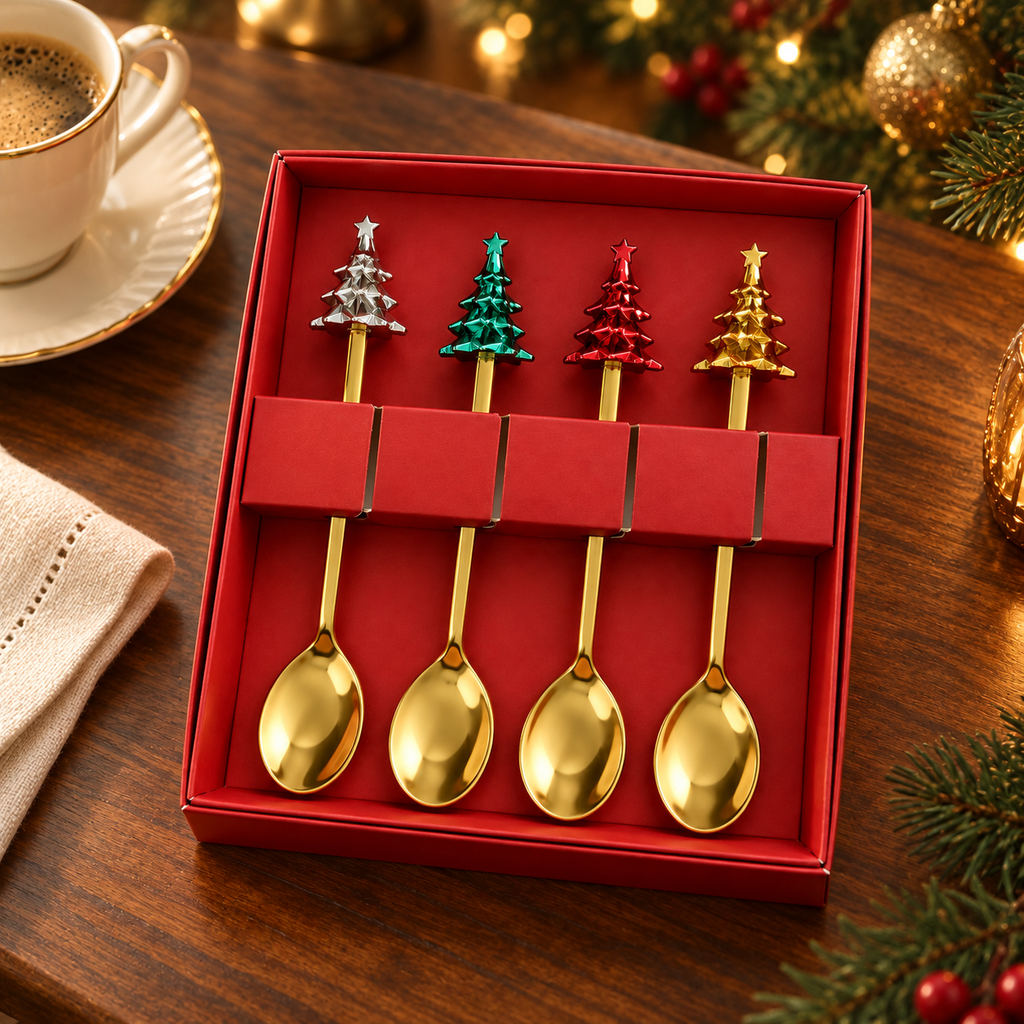 Set cucharas navideñas 4 piezas