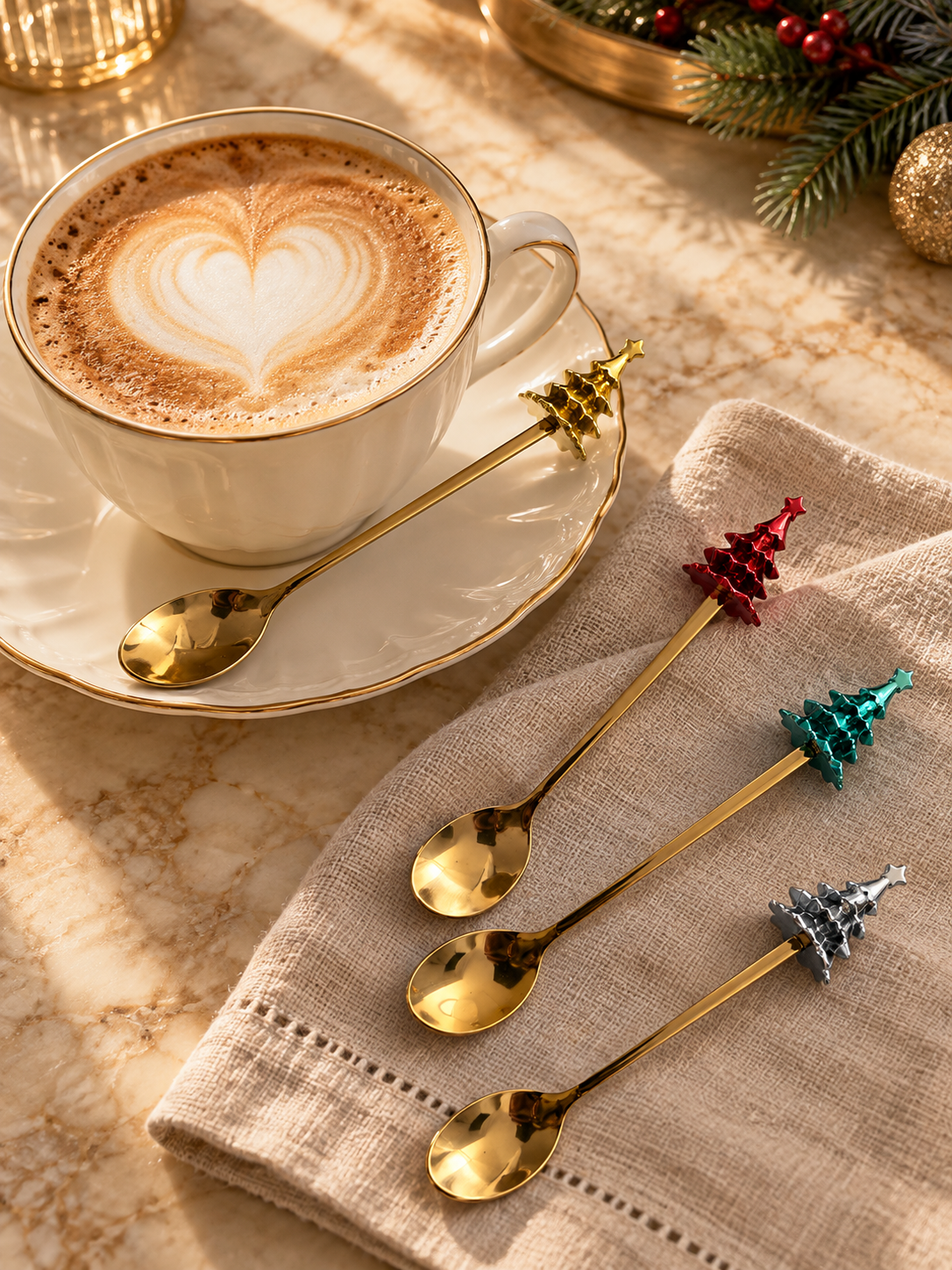Set cucharas navideñas 4 piezas