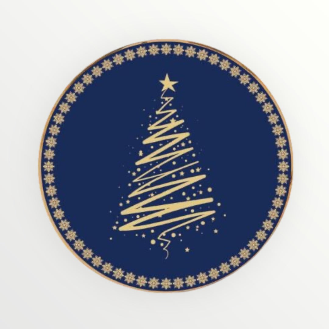 Vajilla Navidad  azul marino