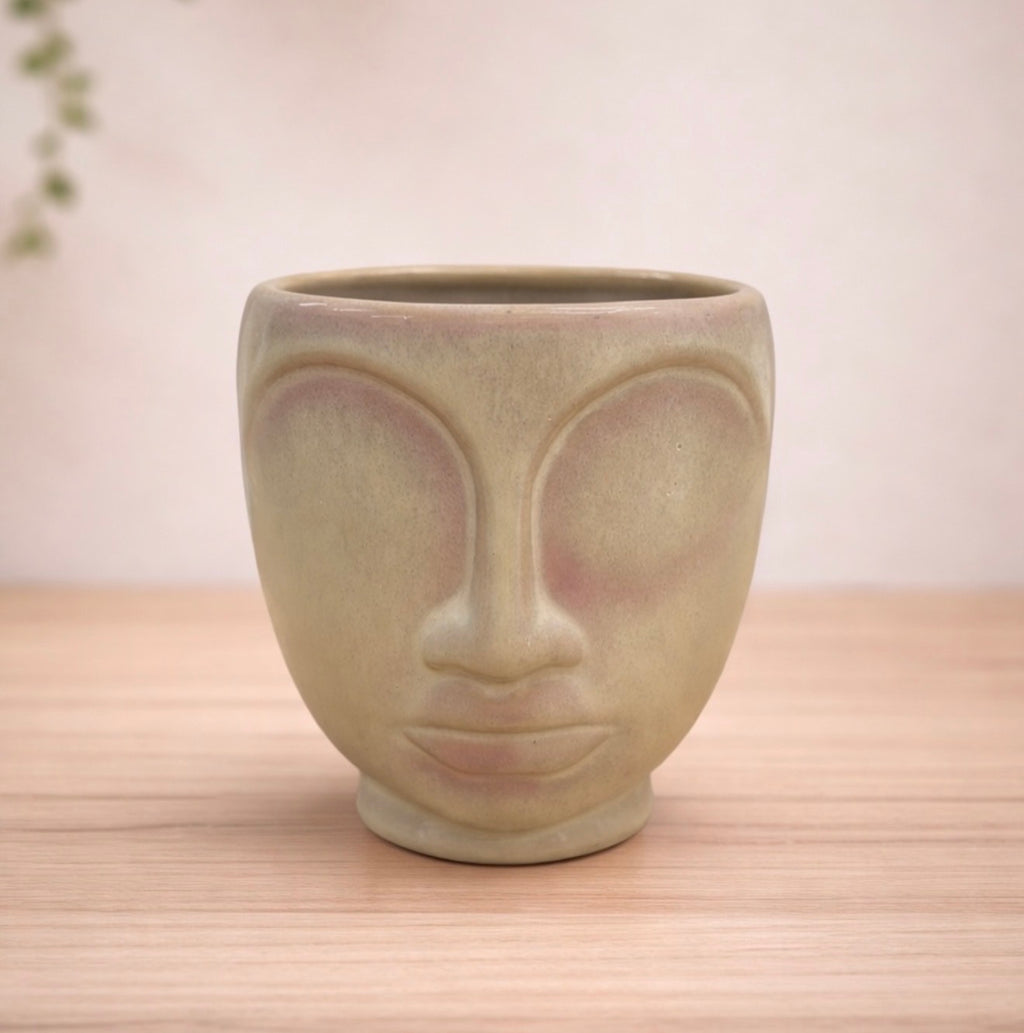 Vaso / Taza Caras cerámica