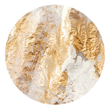Set platos base de acrílico blanco con dorado gold rush