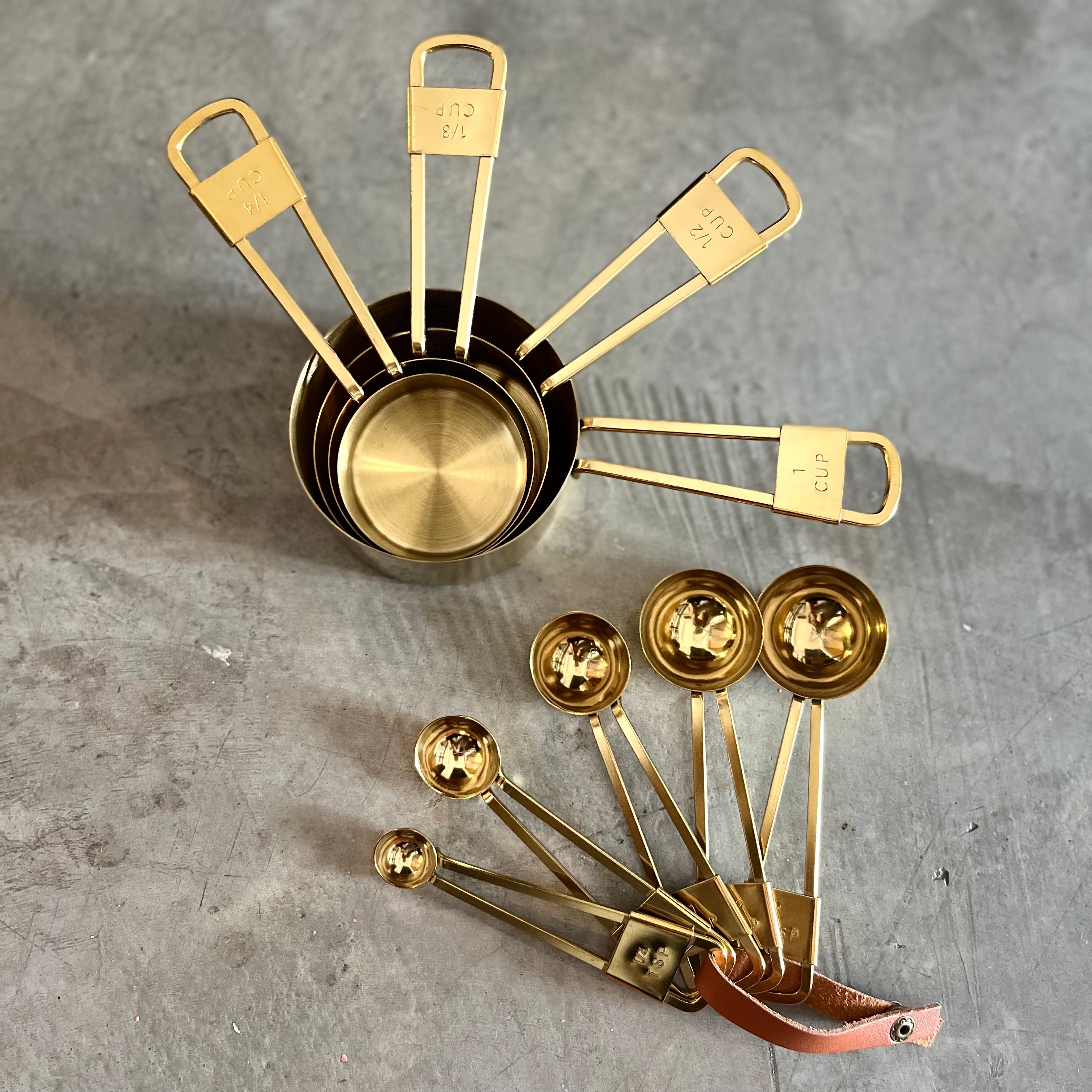 Set de cucharas y tazas medidoras moderno 9 Piezas