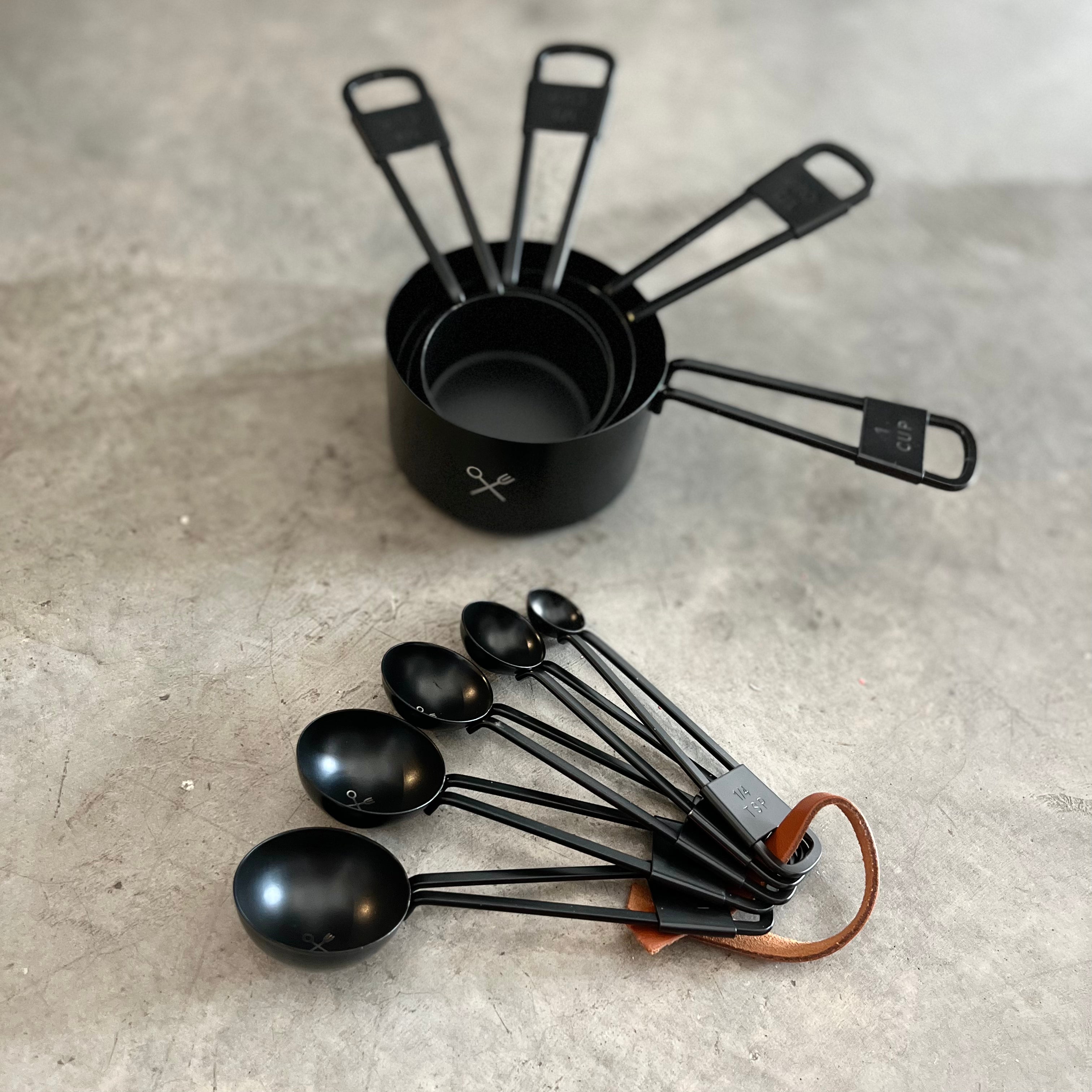 Set de cucharas y tazas medidoras moderno 9 Piezas