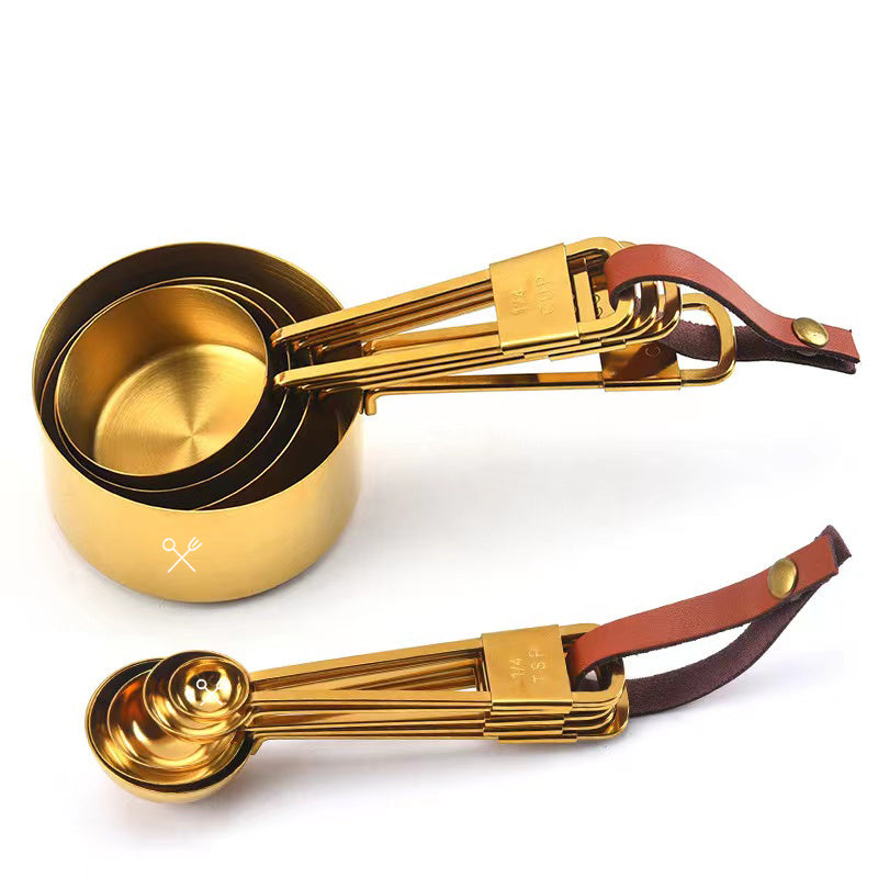 Set de cucharas y tazas medidoras moderno 9 Piezas