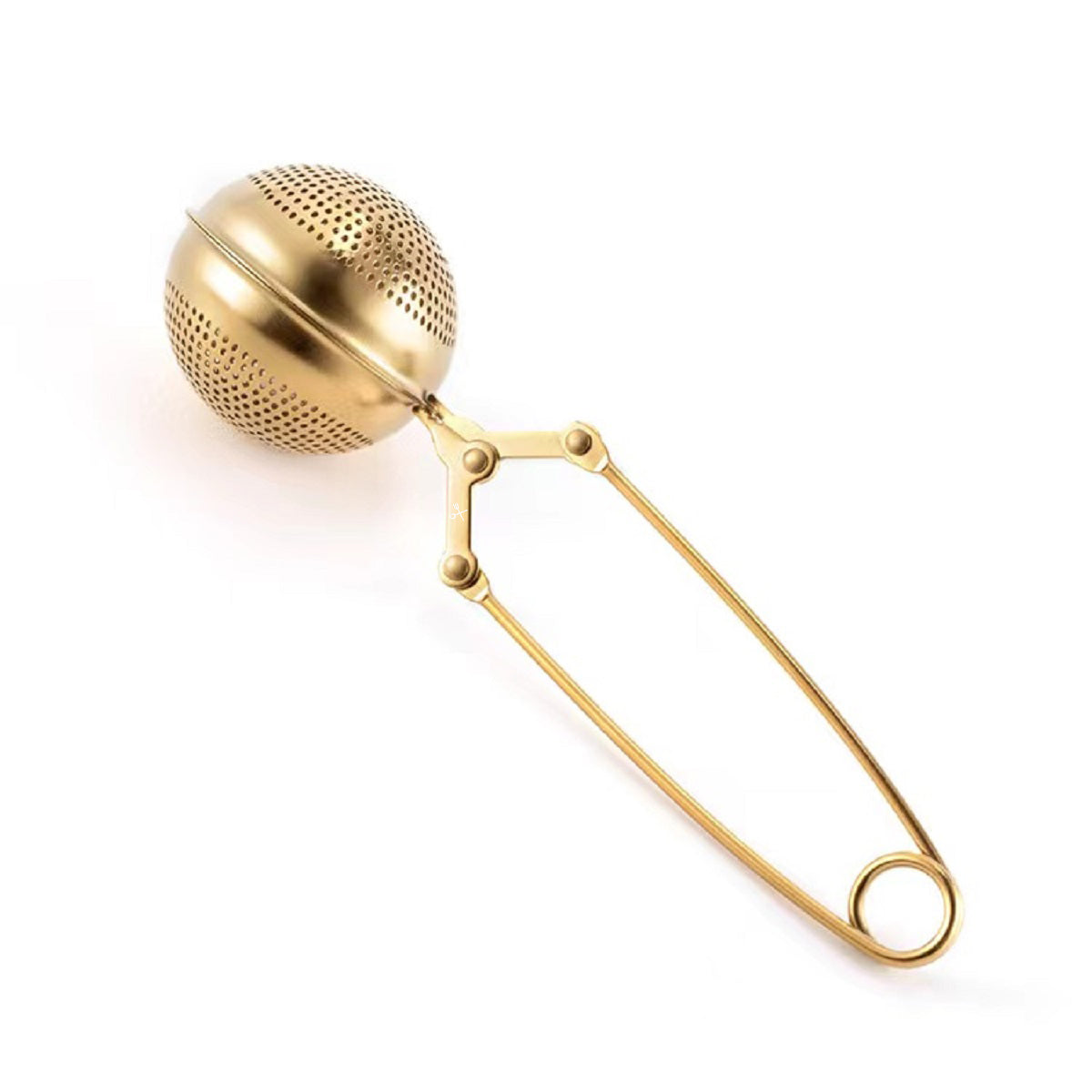 Infusor de té esfera dorado