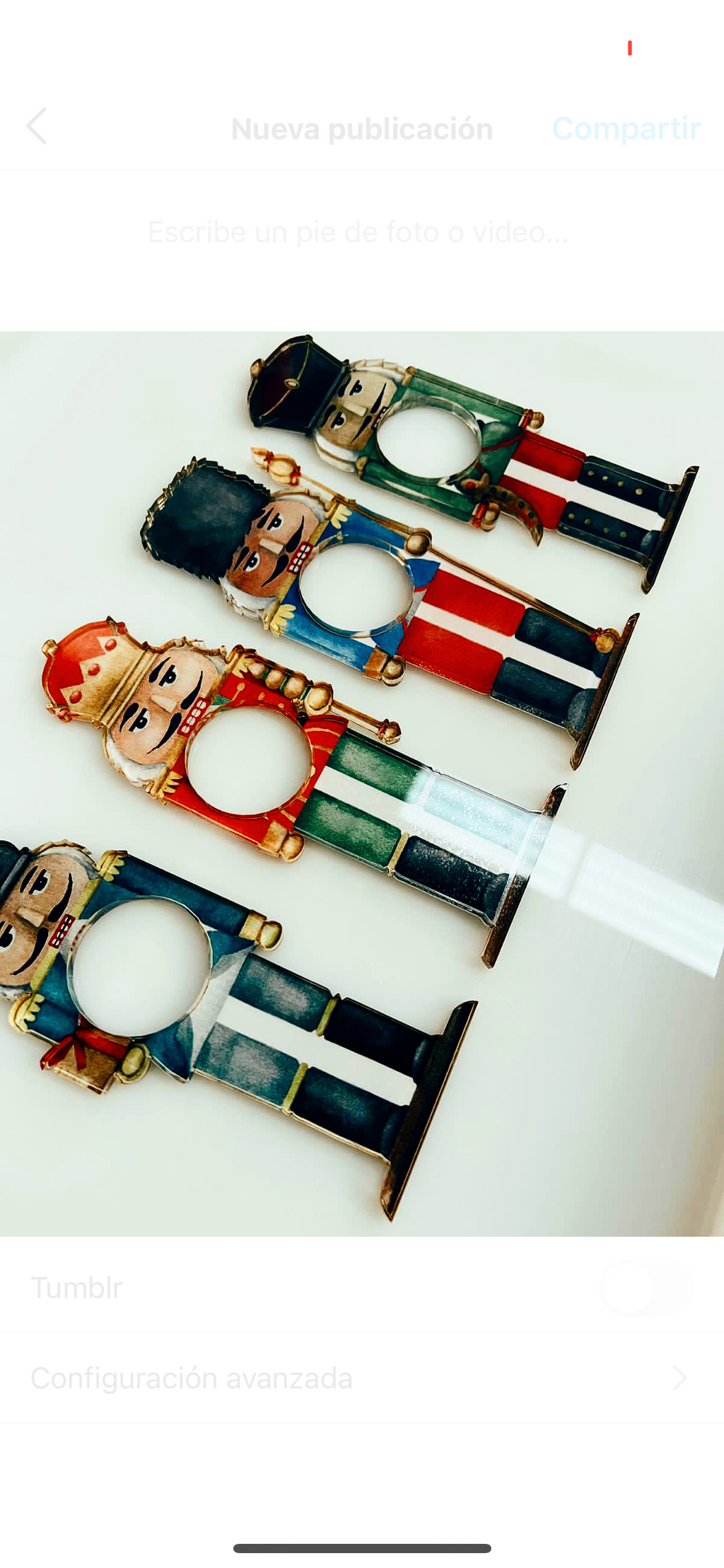 Servilletero acrílico cascanueces navideño