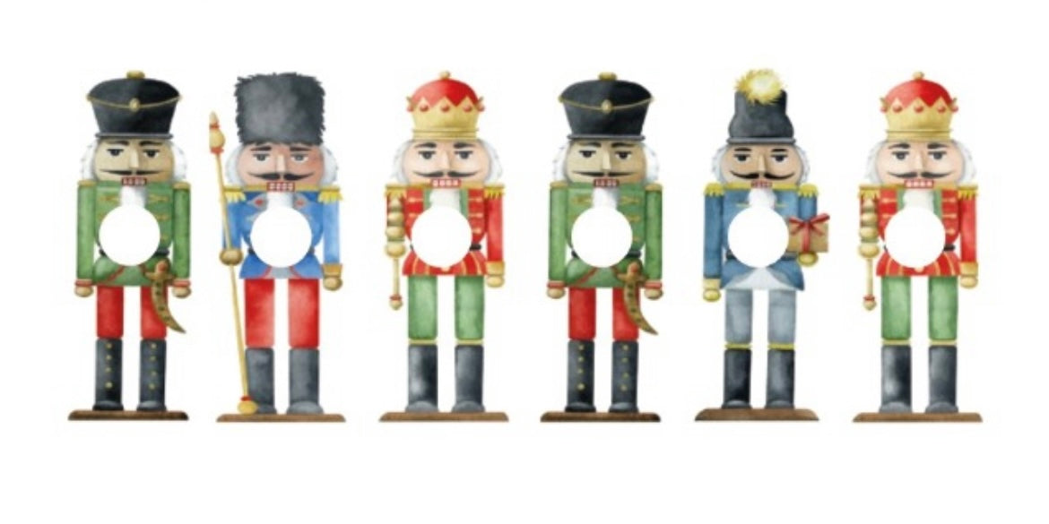 Servilletero acrílico cascanueces navideño