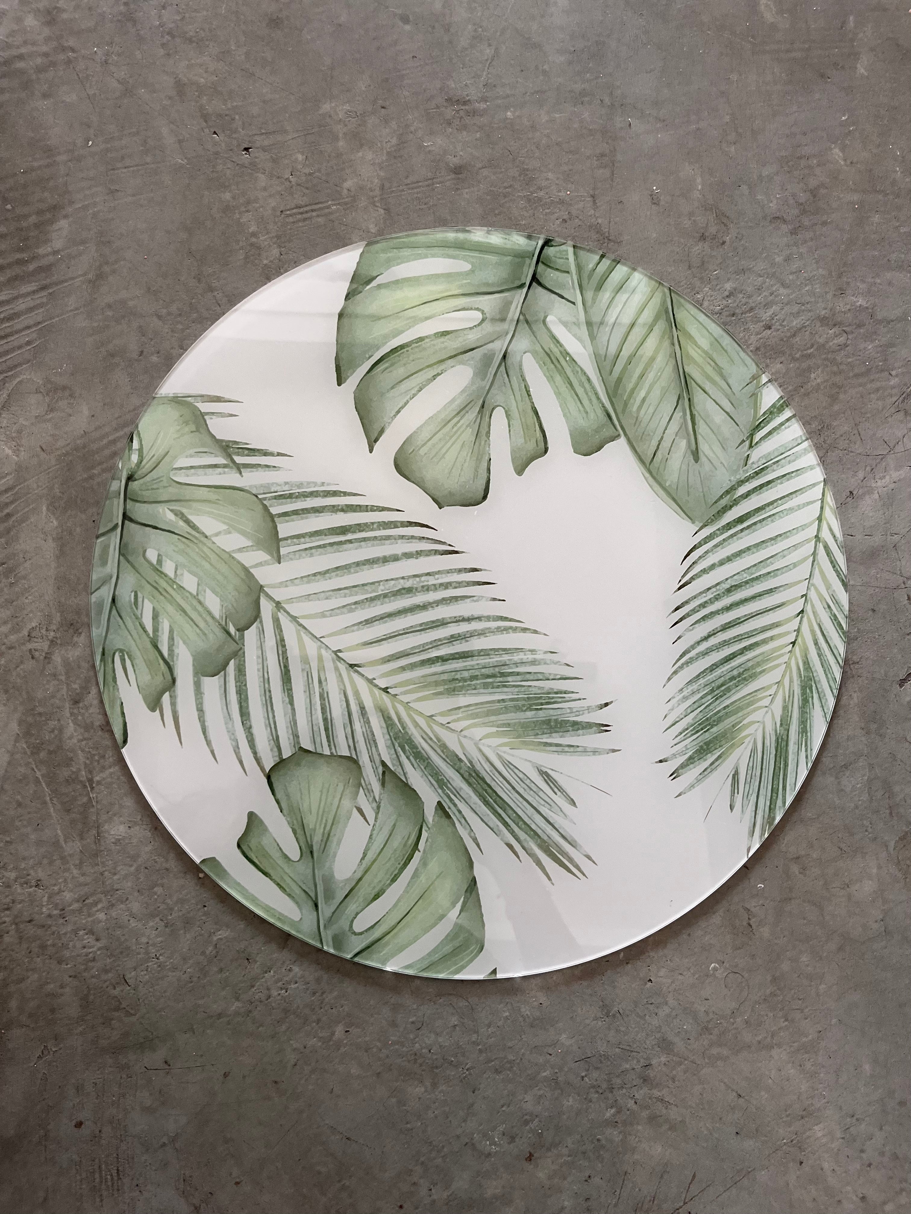 Set platos base de acrílico tropical