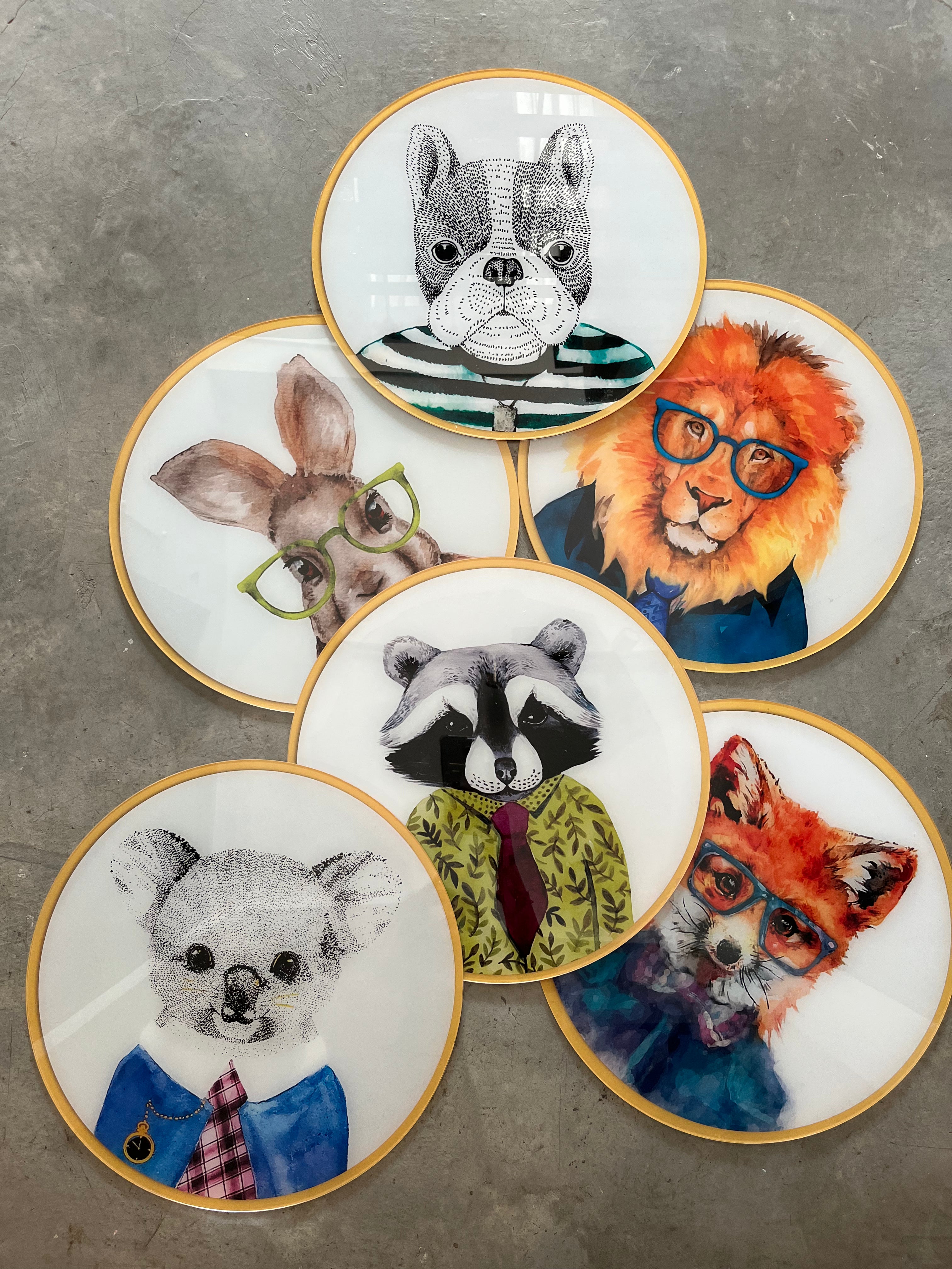Set Bajo platos animales 6 piezas