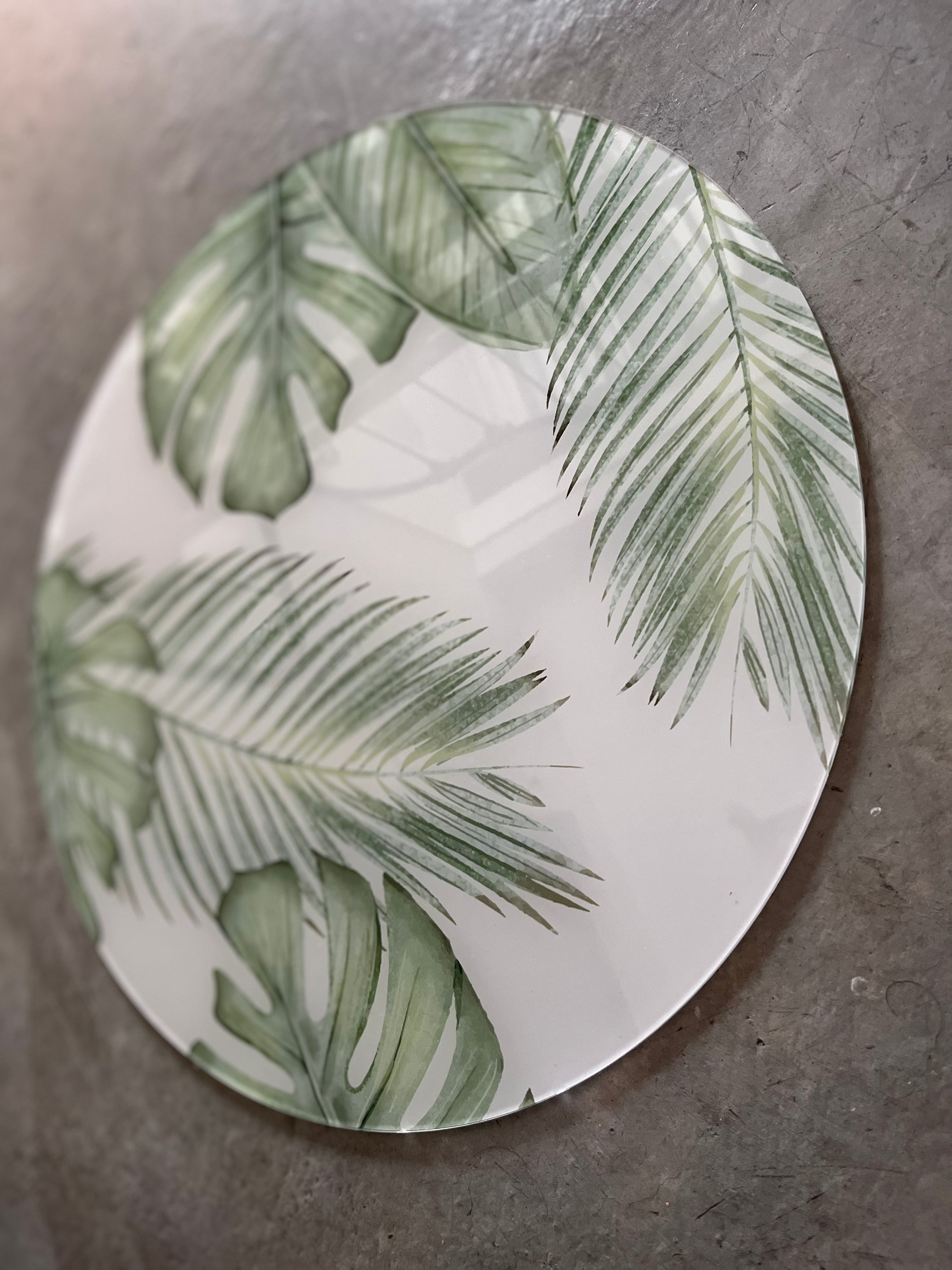 Set platos base de acrílico tropical