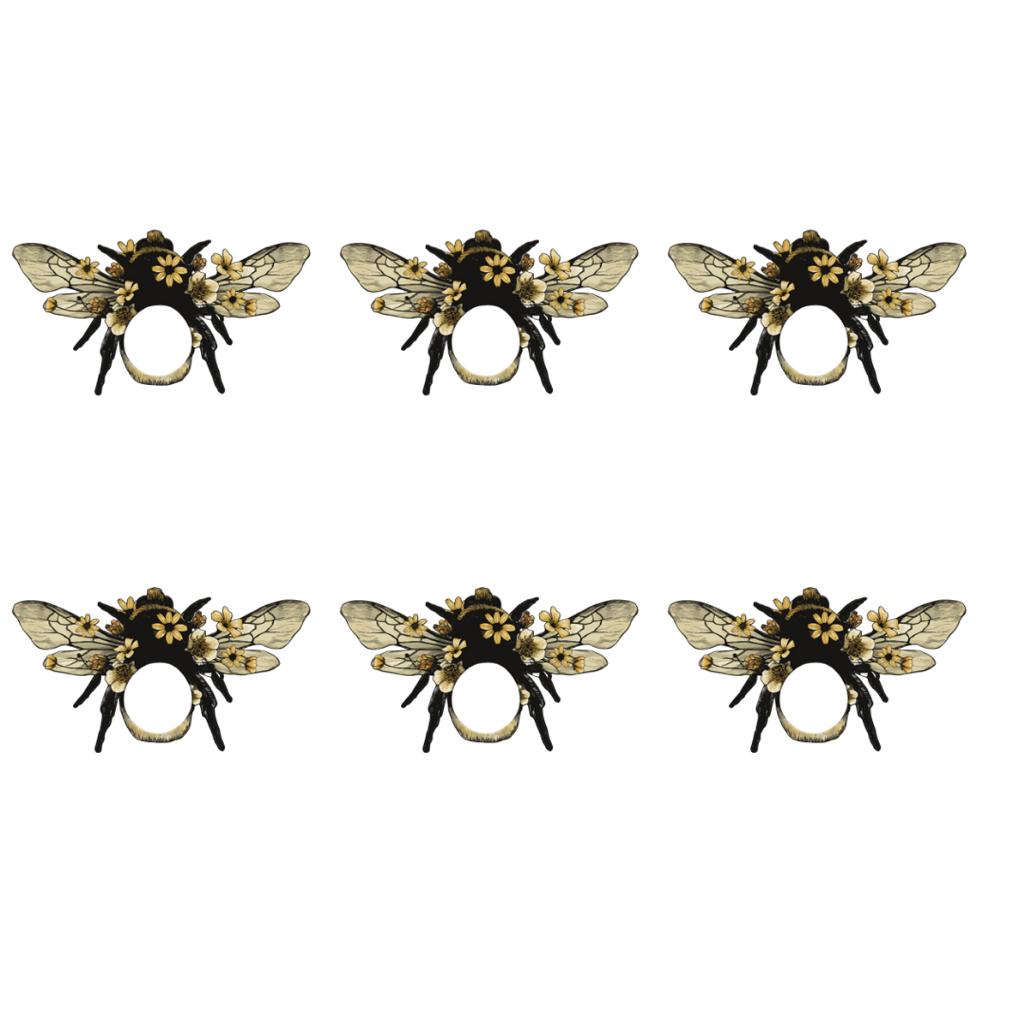Set Servilleteros acrílico abeja 6pz