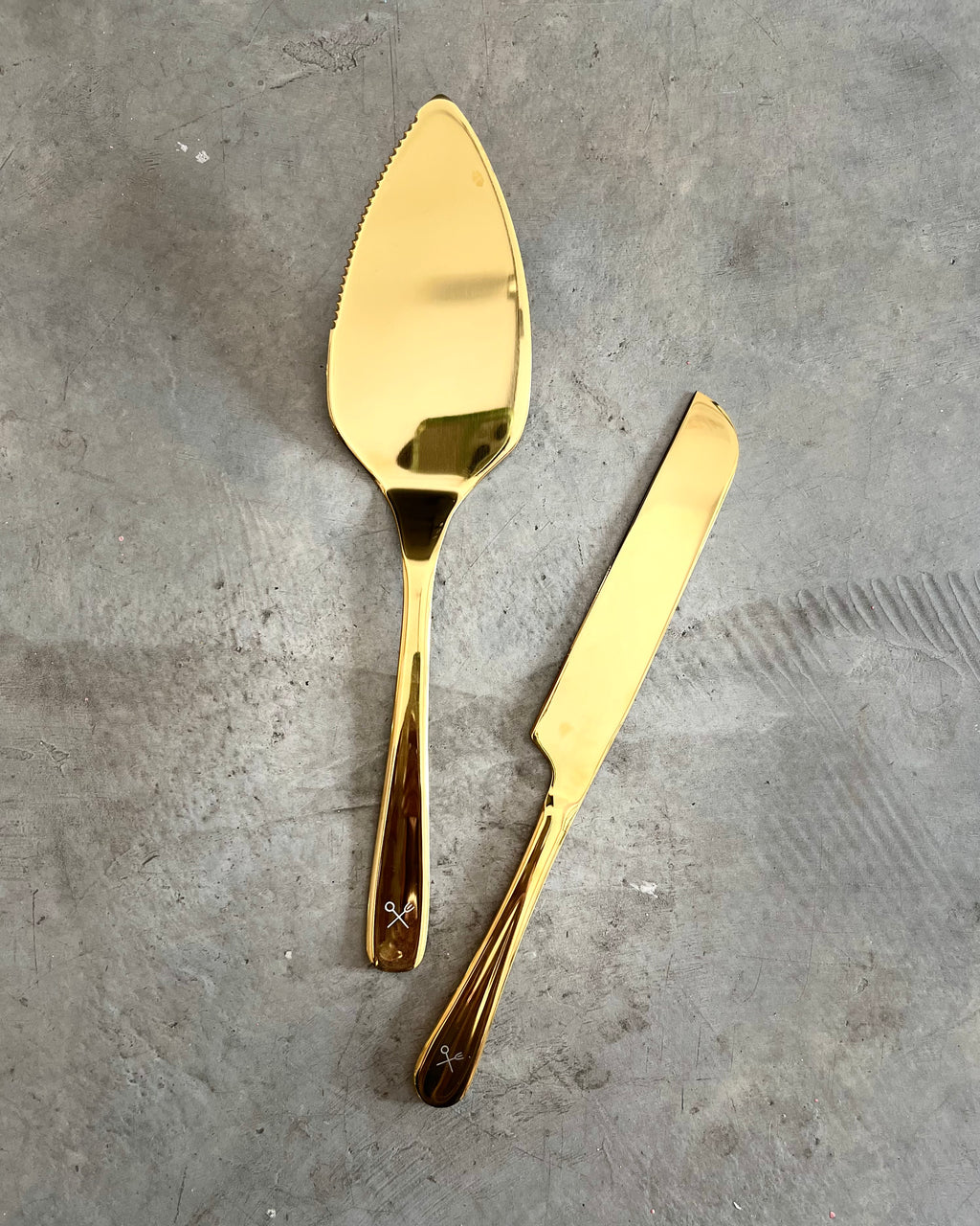 Pala y cuchillo para pastel