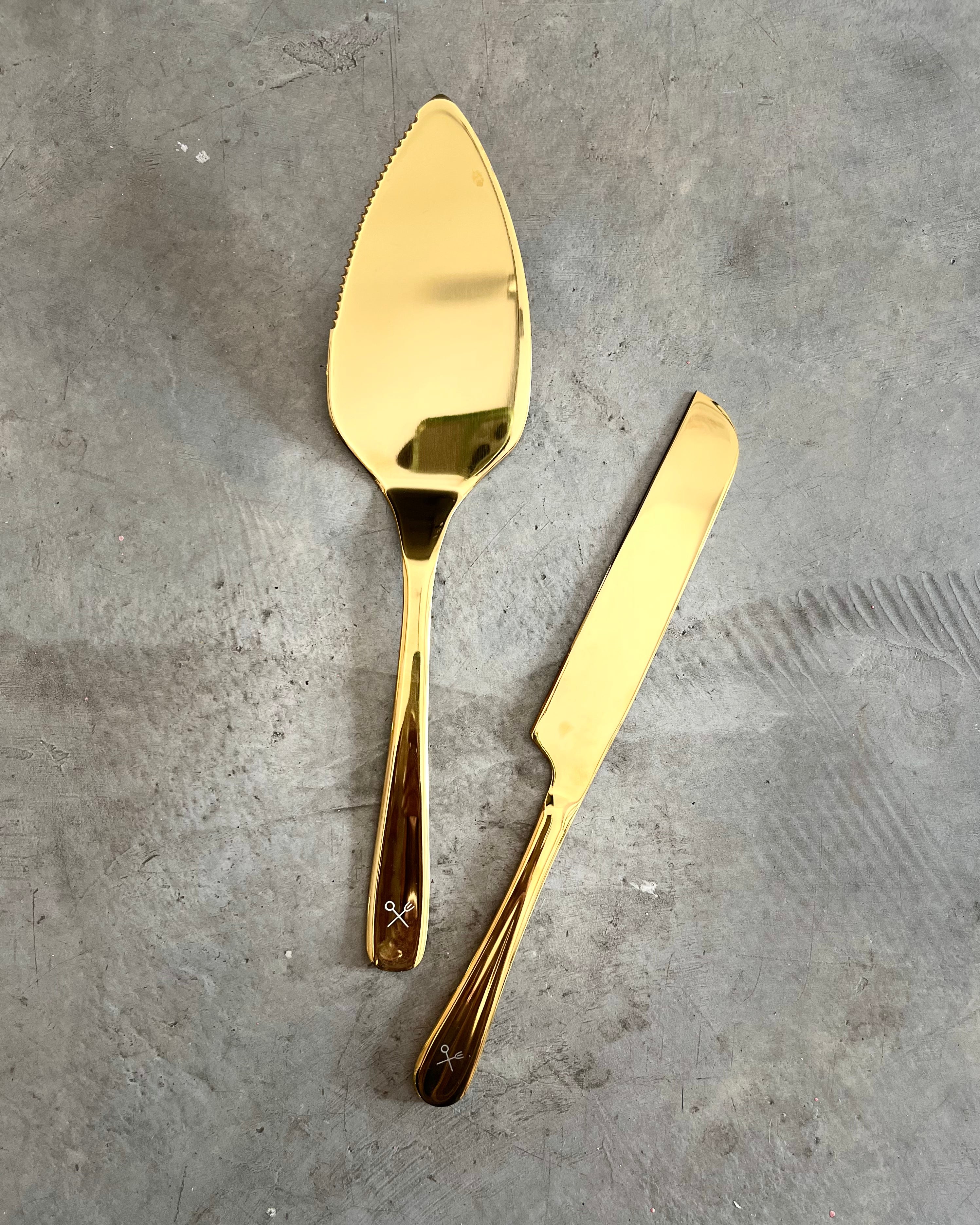 Pala y cuchillo para pastel