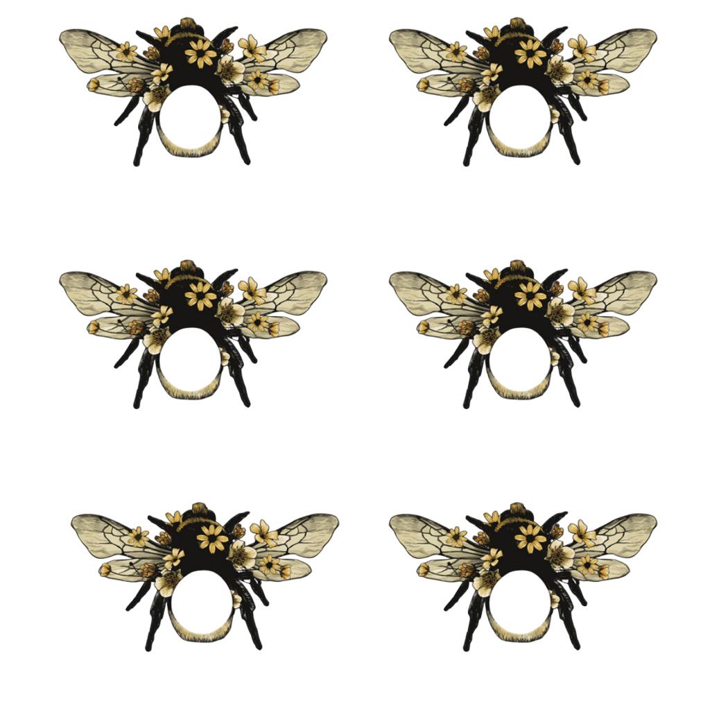Set Servilleteros acrílico abeja 6pz